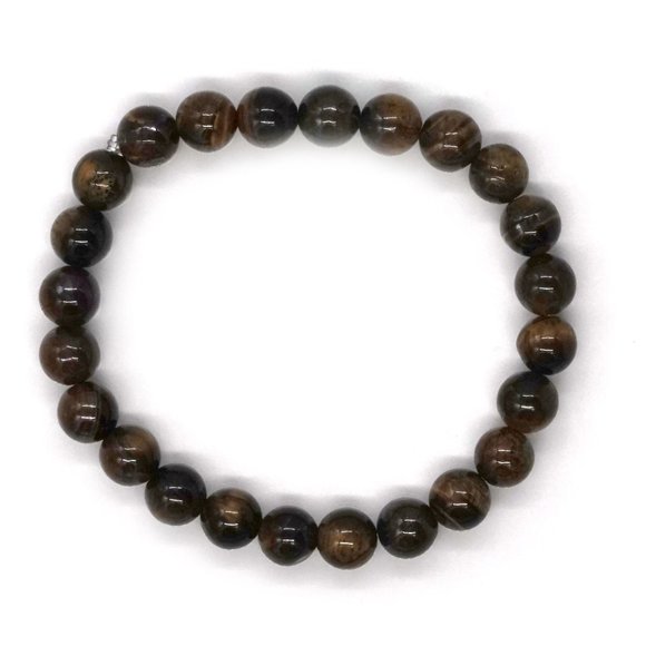 Bracelet Genuine Tiger's Eye. OS. - Picture 3 of 3